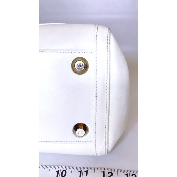 Dior White Leather Doctor Bag - Picture 7 of 14